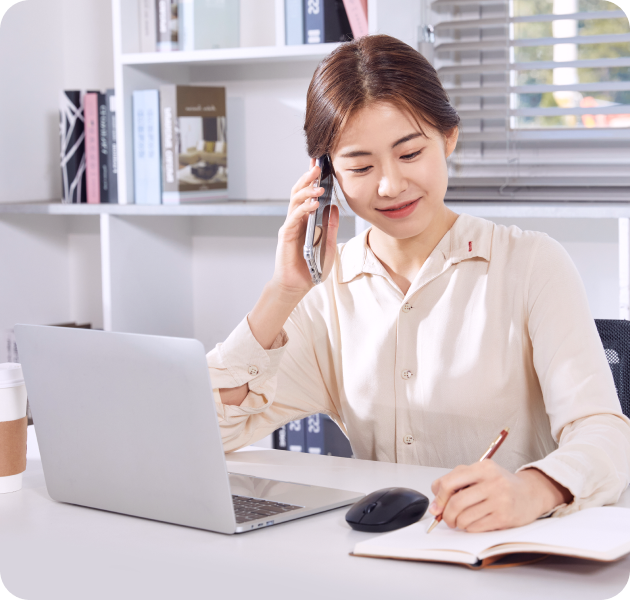 비즈니스 솔루션 사용 모습