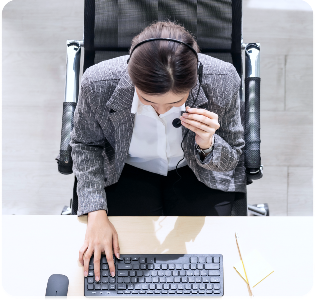 비즈니스 솔루션 사용 모습