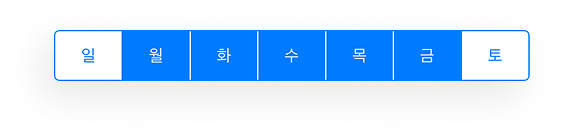 전화 수신 시간 및 Push 설정 아이콘